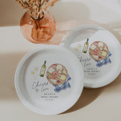 Charcuterie Board Wine & Cheese Cheers to Love Papieren Bordje