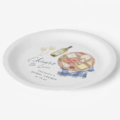 Charcuterie Board Wine & Cheese Cheers to Love Papieren Bordje (Gekanteld)