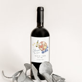 Charcuterie Board Wine & Cheese Cheers to Love Wijn Etiket