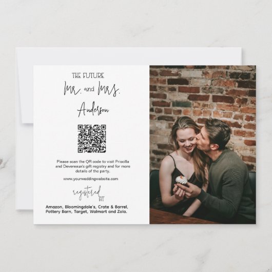 Charcuterie Board Wine & Cheese Engagement Party Kaart (Achterkant)