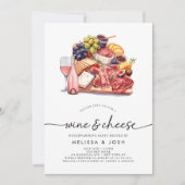 Charcuterie Board Wine & Cheese Housewarming Party Kaart (Voorkant)