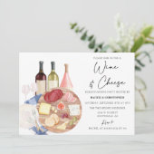 Charcuterie Board Wine & Cheese Housewarming Party Kaart (Staand voorkant)