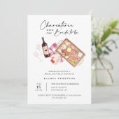 Charcuterie Bord Bruidsfeest QR Code Foto Kaart (Staand voorkant)