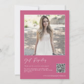 Charcuterie Bord Bruidsfeest QR Code Foto Kaart (Achterkant)