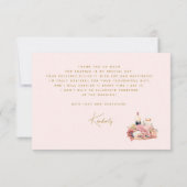 Charcuterie Bord Bruiloftsfeestje Bedankkaart (Achterkant)