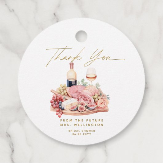 Charcuterie Bord Bruiloftssalon Bedankjes Labels (Achterkant)