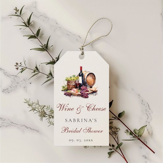 Charcuterie Bord Wijn & Kaas Bruidsborrel Cadeaulabel