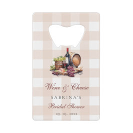 Charcuterie Bord Wijn & Kaas Bruidsdiner Creditkaart Flessenopener