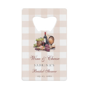 Charcuterie Bord Wijn & Kaas Bruidsdiner Creditkaart Flessenopener