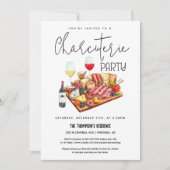 Charcuterie Bord Wijn Kaas Elke Gelegenheid Feestj Kaart (Voorkant)