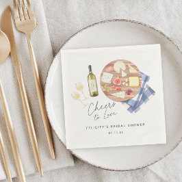 Charcuterie Bord Wijn & Kaas Proost op de Liefde Servet