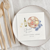 Charcuterie Bord Wijn & Kaas Proost op de Liefde Servet