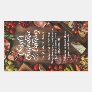Charcuterie Catering Feest- of Sociaal Evenementen Rechthoekige Sticker