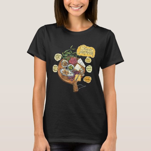 Charcuterie Cheese Board Hostess T-shirt (Voorkant)