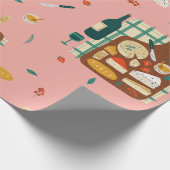 Charcuterie Cheeseboard culinaire gastronomische f Cadeaupapier (Hoek)