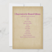 Charcuterie & Chill Bruiloftsuitnodiging Kaart (Achterkant)