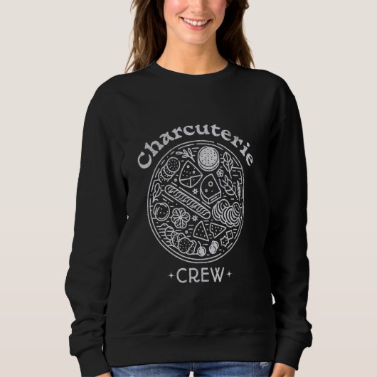 Charcuterie Crew Kaas Vlees Crackers Board Chef Trui (Voorkant)