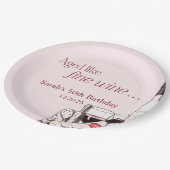 Charcuterie en wijn 50e verjaardag Blush Papieren Bordje (Gekanteld)