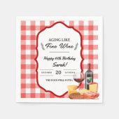 Charcuterie en Wijnfeestje Picknick Verjaardag Servet (Voorkant)