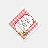 Charcuterie en Wijnfeestje Picknick Verjaardag Servet (Hoek)