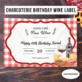 Charcuterie en Wijnpicknick Verjaardag Spandoek