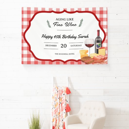 Charcuterie en Wijnpicknick Verjaardag Spandoek (Insitu)