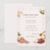 Charcuterie Girl's Night Party Invitation  Kaart (Voorkant / Achterkant)