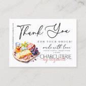 Charcuterie Grazing Board Bestellen Bedankt Visitekaartje (Voorkant)