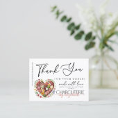 Charcuterie Grazing Board Bestellen Bedankt Visitekaartje (Staand voorkant)