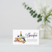 Charcuterie Grazing Board Waterverf Modern Visitekaartje (Staand voorkant)