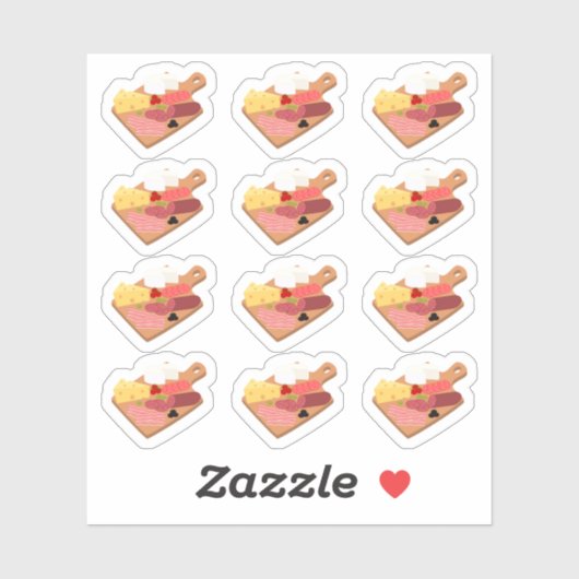 Charcuterie Kaas Bord Tray Bujo Planner Sticker (Vel)
