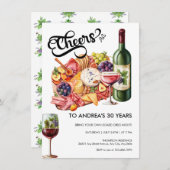 Charcuterie | Kaasplank Feestje Kaart (Voorkant / Achterkant)