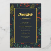 Charcuterie Kerstfeest Folie Uitnodiging (Voorkant)