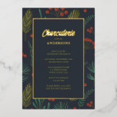 Charcuterie Kerstfeest Folie Uitnodiging (Voorkant)