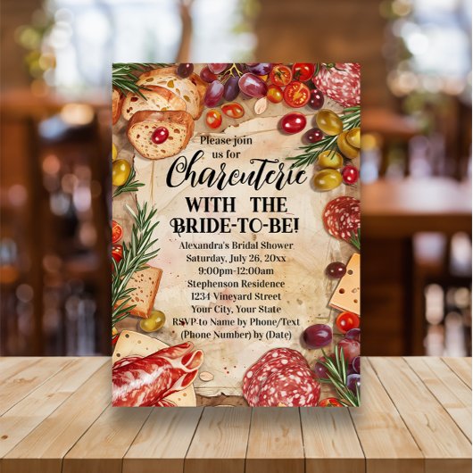 Charcuterie met de bruid om Vrijgezellenfeest te z Kaart