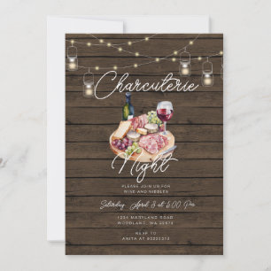 Charcuterie Night Invitation Kaart