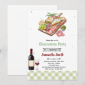 Charcuterie Party Invitation Kaart (Voorkant / Achterkant)