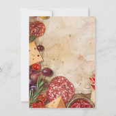 Charcuterie thema Vrijgezellenfeest Kaart (Achterkant)
