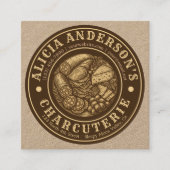  charcuterie vierkante visitekaartje (Voorkant)