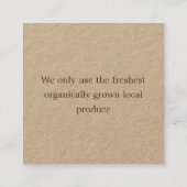  charcuterie vierkante visitekaartje (Achterkant)