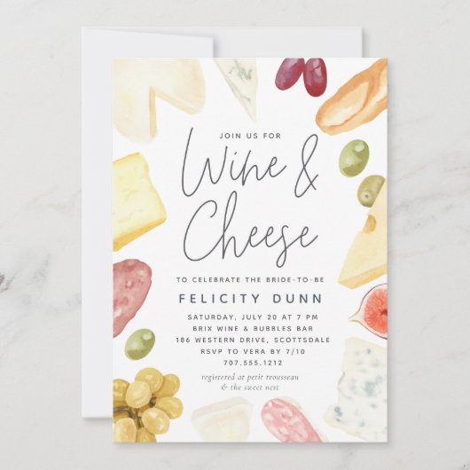 Charcuterie Wijn en Vrijgezellenfeest op kaas Kaart (Voorkant)