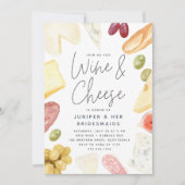Charcuterie Wine & Cheese Bridesmaids Brunch Kaart (Voorkant)