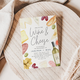 Charcuterie Wine & Cheese Engagement Party Kaart