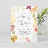 Charcuterie Wine & Cheese Housewarming Party Kaart (Staand voorkant)