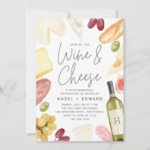 Charcuterie Wine & Cheese Rehearsal Dinner Kaart (Voorkant)