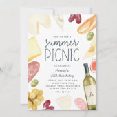 Charcuterie Wine & Cheese Summer Picnic Kaart (Voorkant)