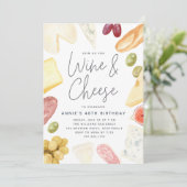 Charcuterie Wine en kaas Elke partij bij een gesch Kaart (Staand voorkant)