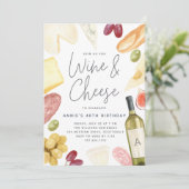 Charcuterie Wine en kaas Elke partij bij een gesch Kaart (Staand voorkant)