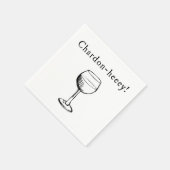 Chardon-hey! Chardonnay wijnliefhebbers servetten (Hoek)