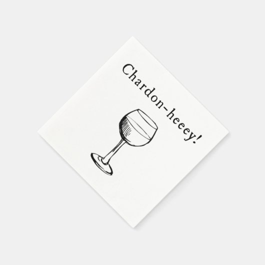 Chardon-hey! Chardonnay wijnliefhebbers servetten (Hoek)